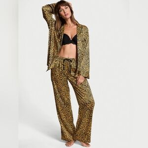 Victoria's Secret Glazed Satin Long Pajama Set